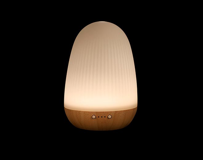 Miro-drewniana podstawa ceramiczna żuraw ultradźwiękowy dyfuzor wody ze światłem